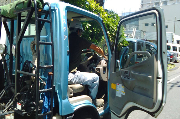洗車、清掃風景