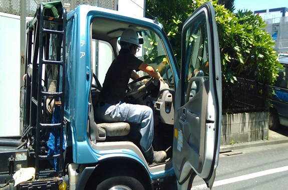 洗車、清掃風景