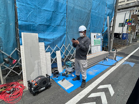 写真：現場積込後